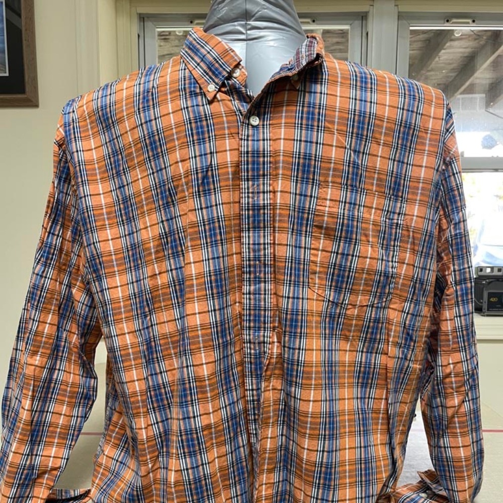 Big & Tall IZOD Classic Plaid Long Sleeve Casual Button Down Shirt